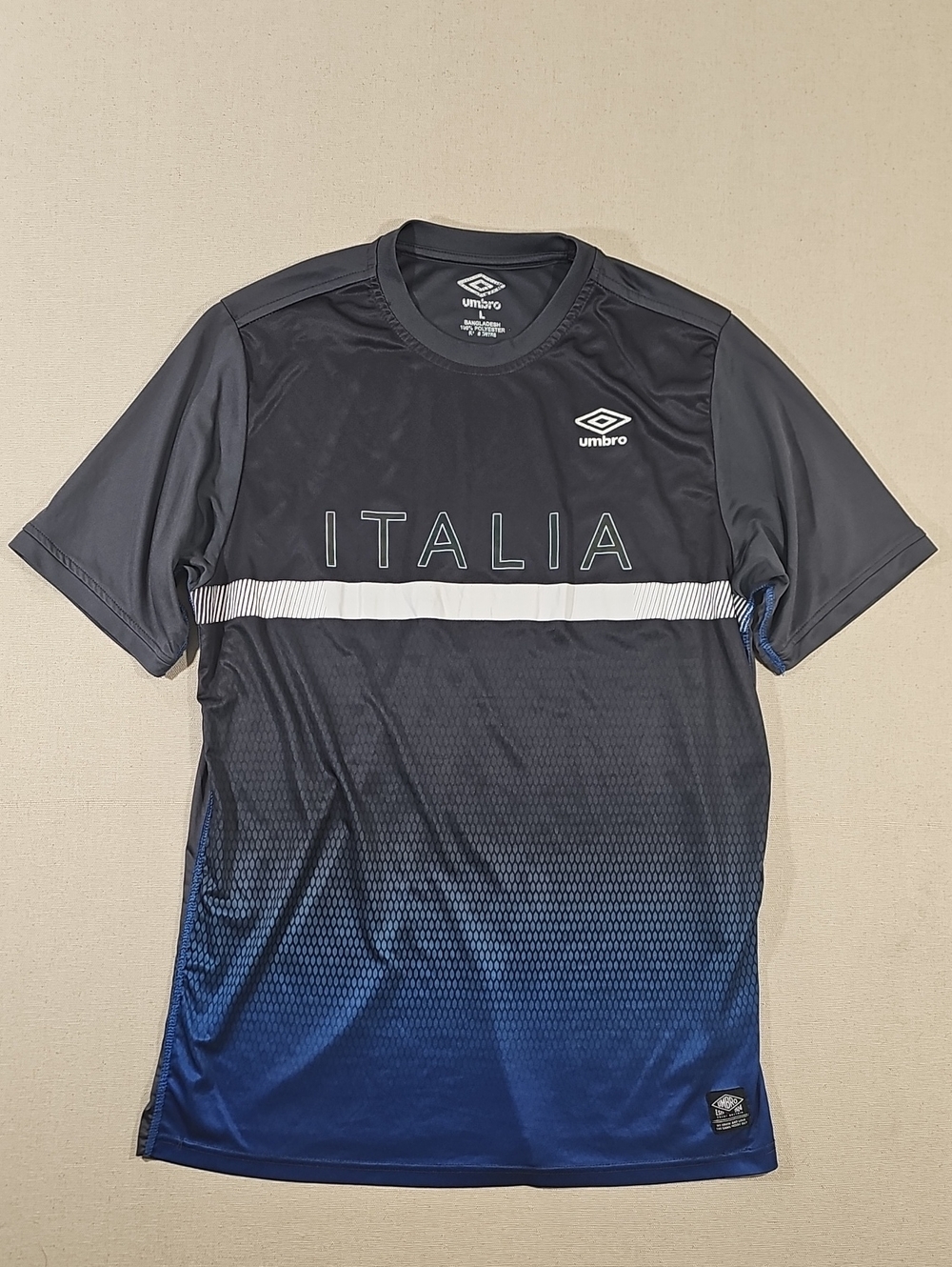 Umbro Italia Black & Blue Gradient Soccer Jersey